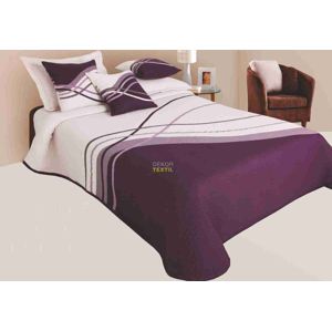 Forbyt, Prikrývka na posteľ, Lake, fialový 240 x 260 cm + 2 ks 40 x 40 cm